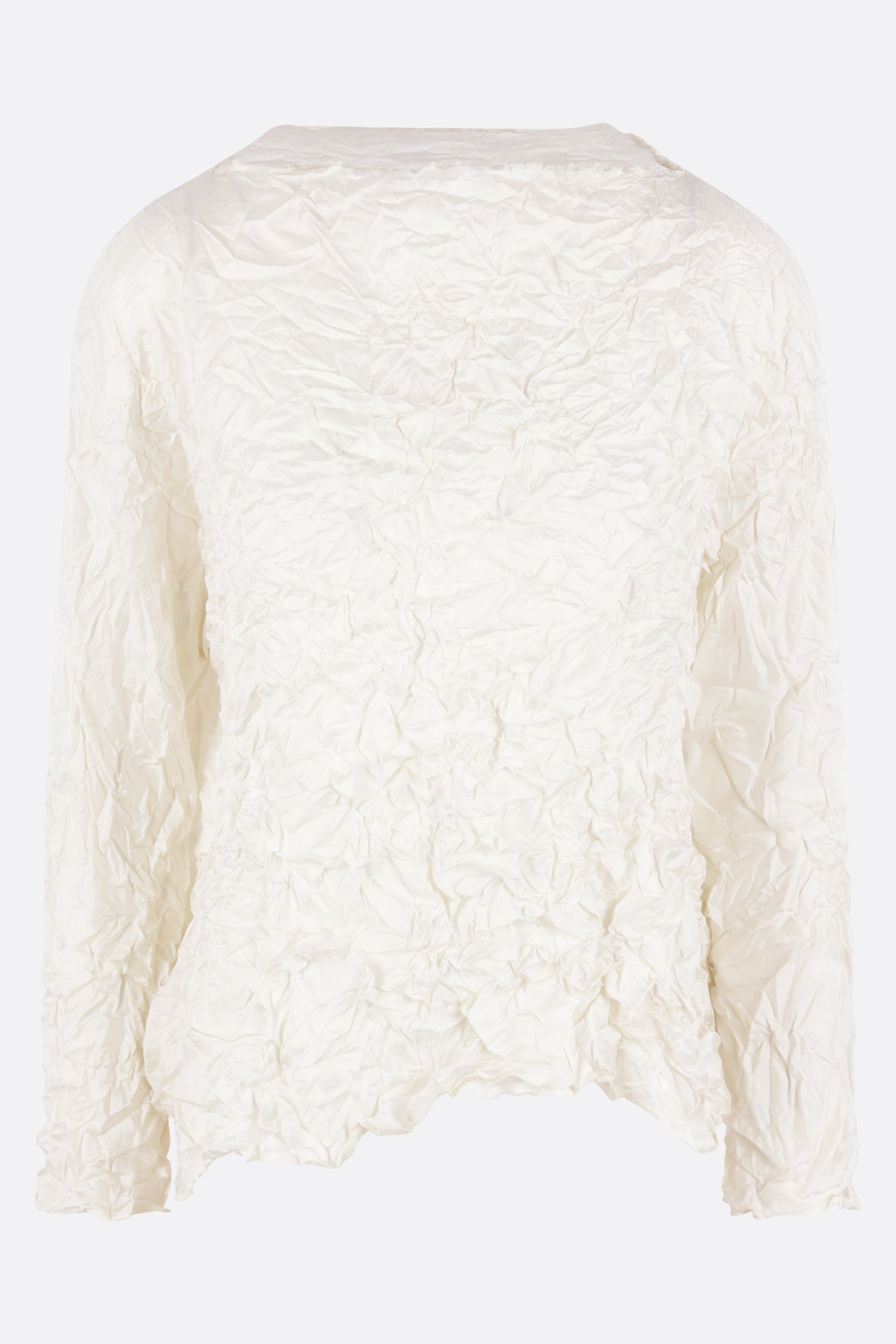 crinkled silk blouse