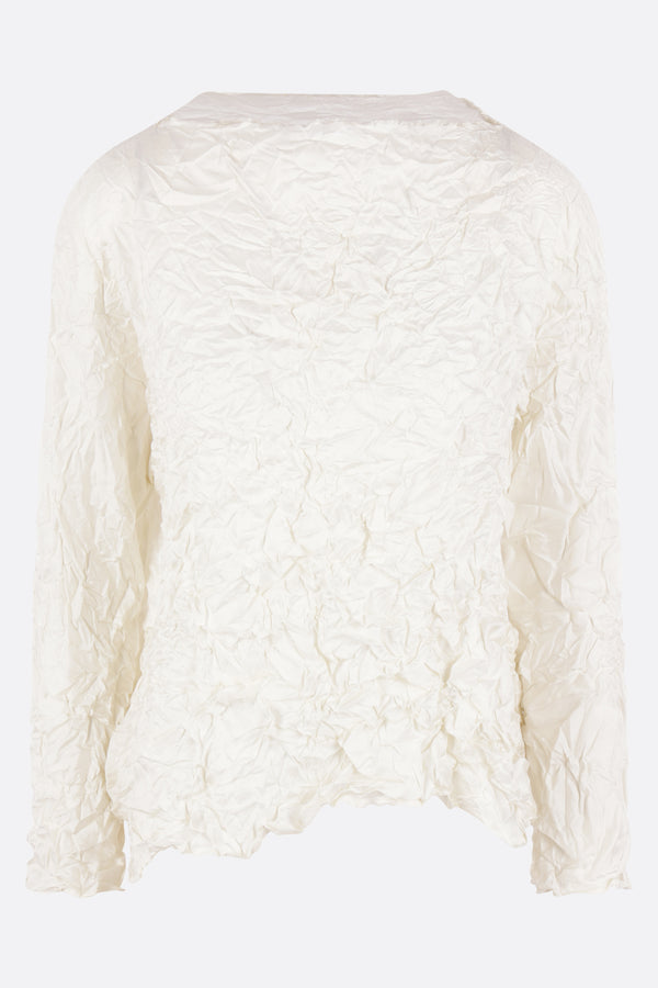 crinkled silk blouse