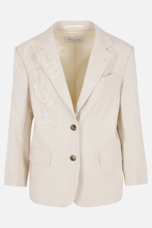 Birdy single-breasted jacket in cotton blend