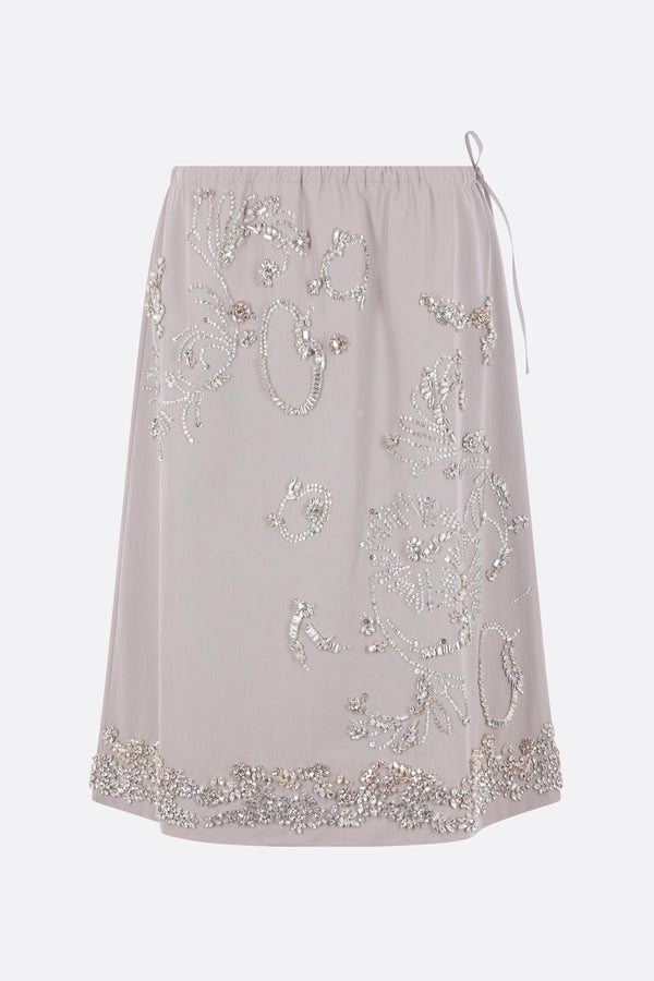 Salgas miidi skirt in embroidered poplin