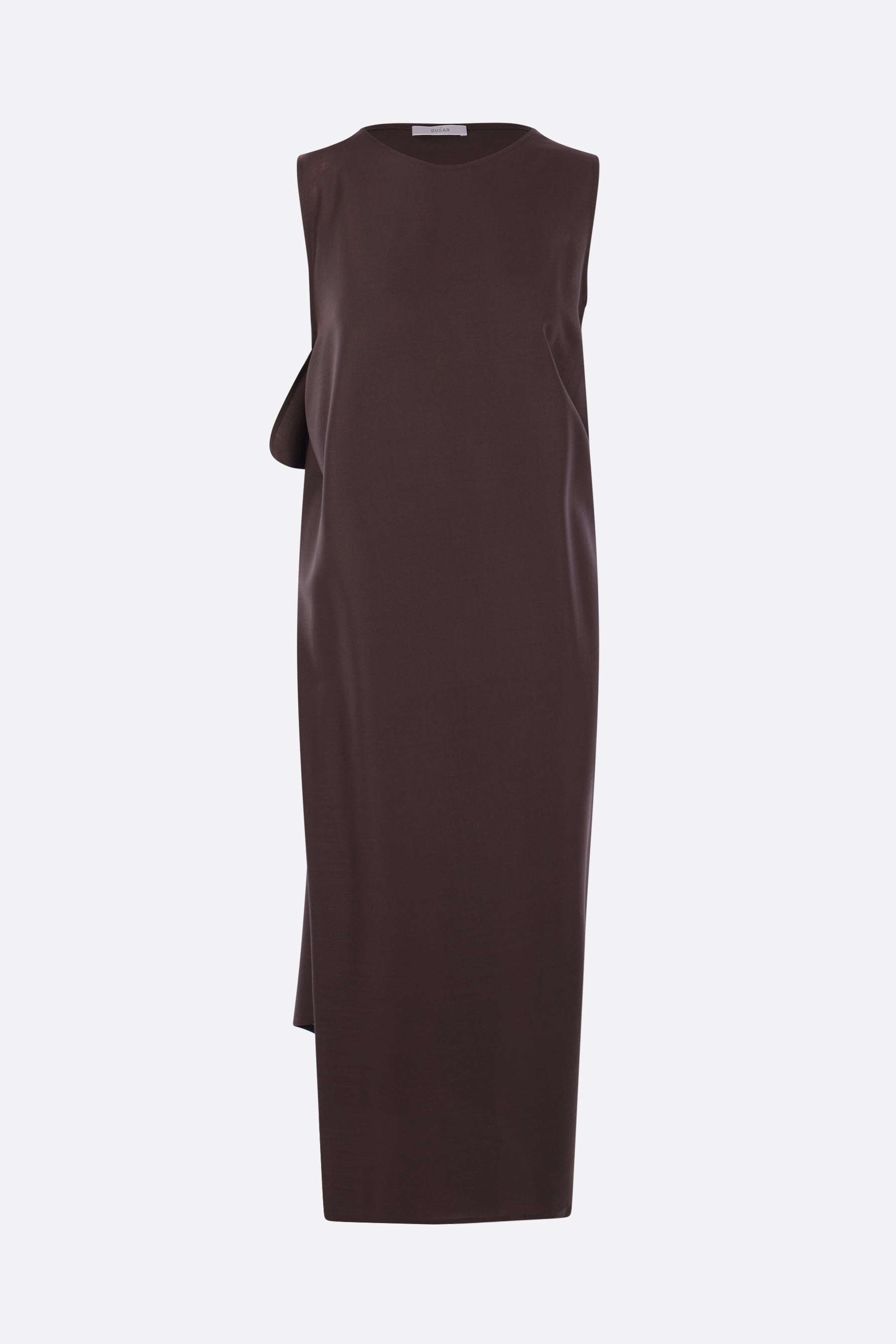 abito smanicato in lana leggera