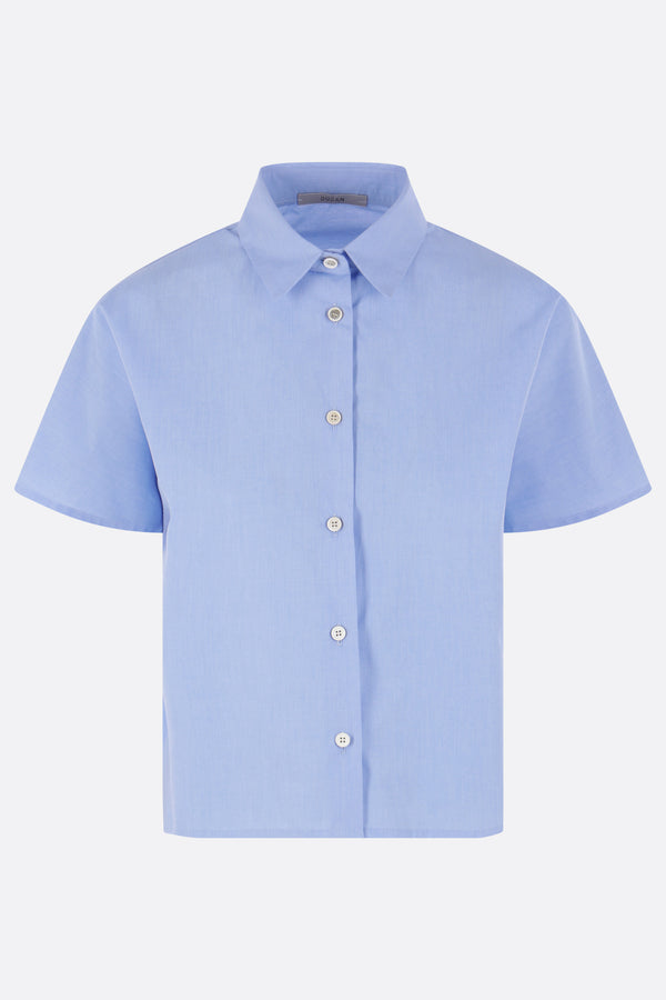 cropped shirt in poplin