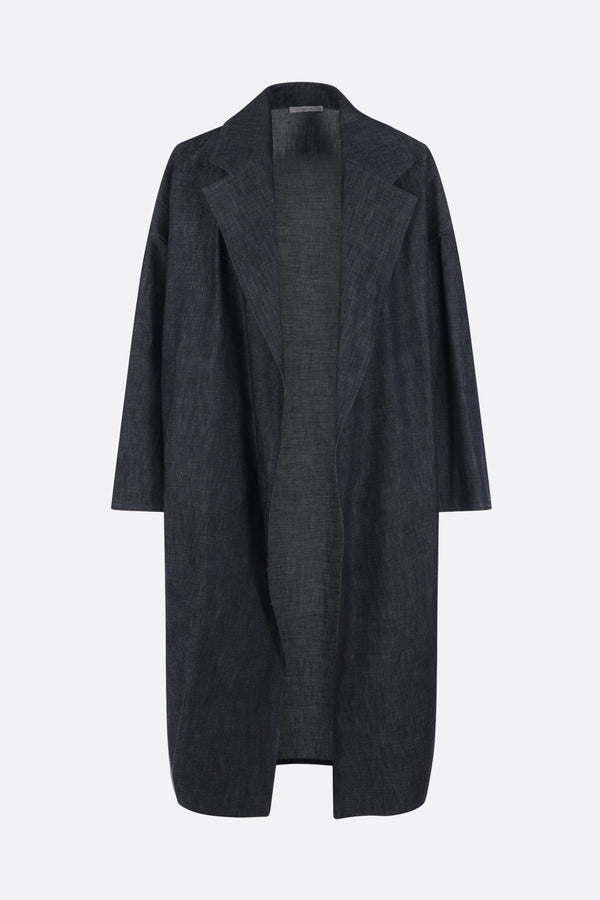 oversize coat in denim