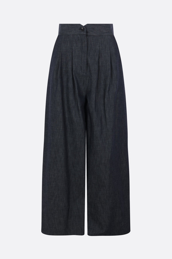 high-waisted jeans in denim