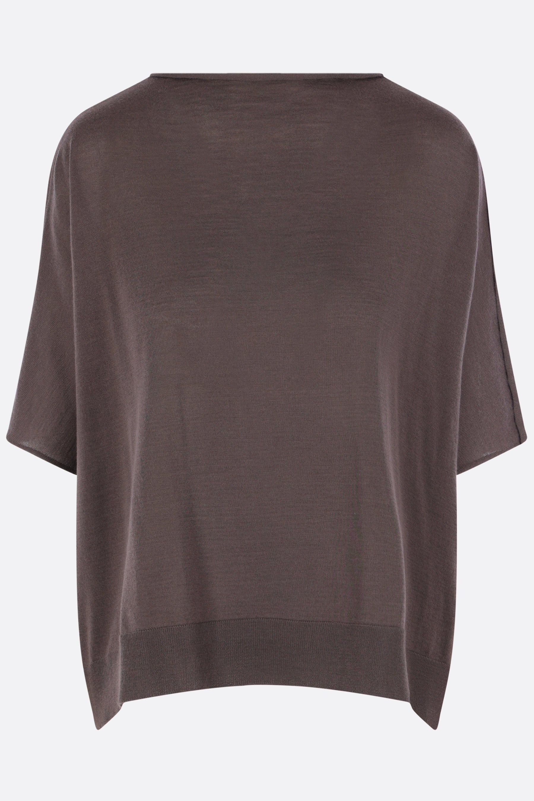 oversized short-sleeve sweater in cashmere