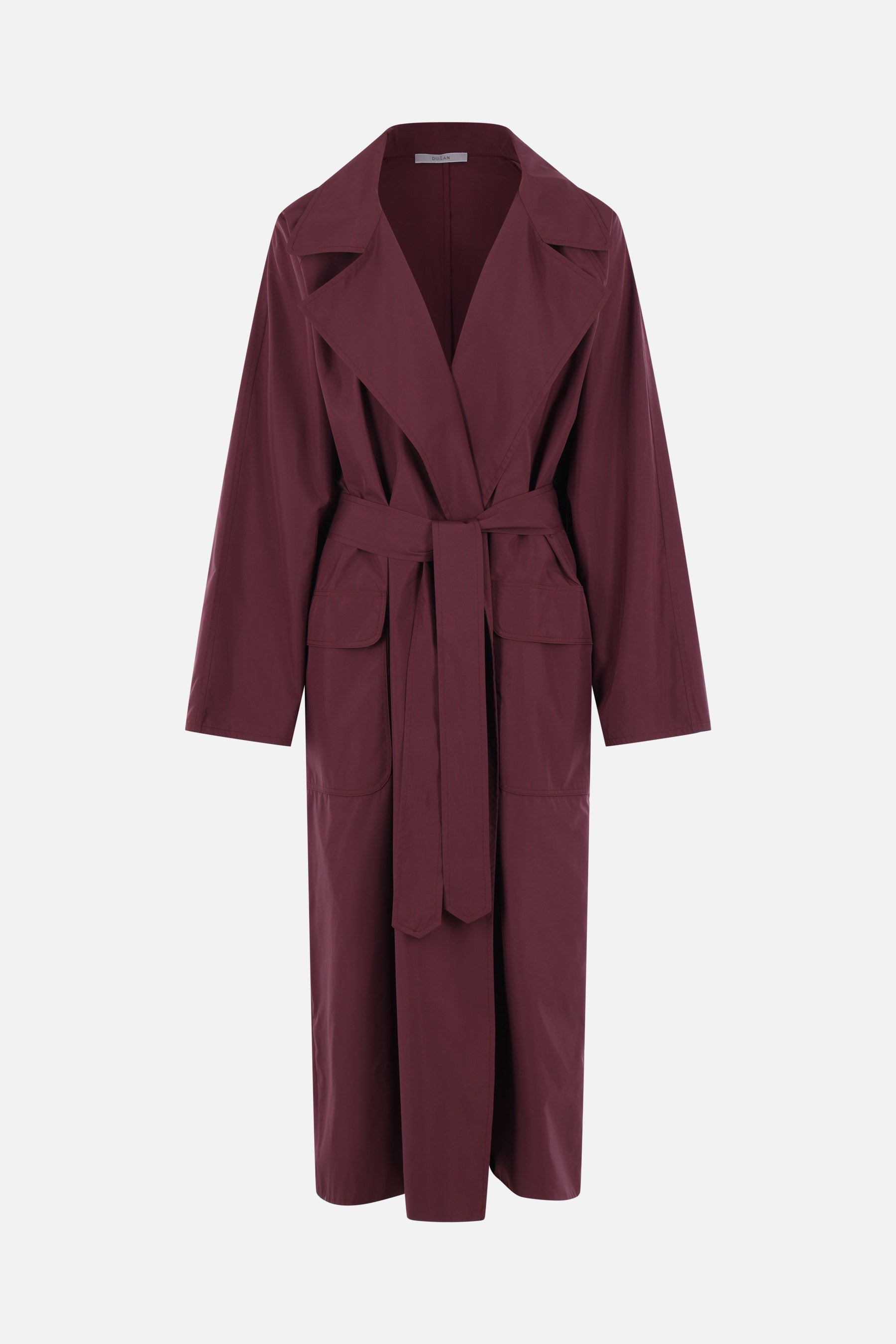 oversized trench coat in nylon