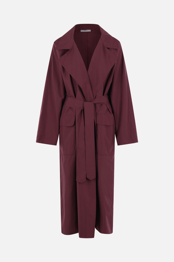 oversized trench coat in nylon