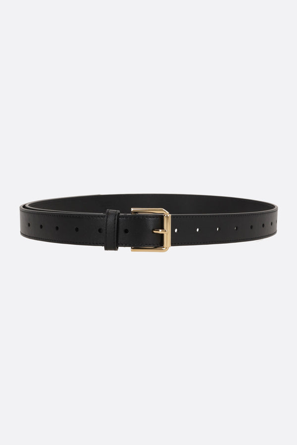 Voyou long belt in smooth leather