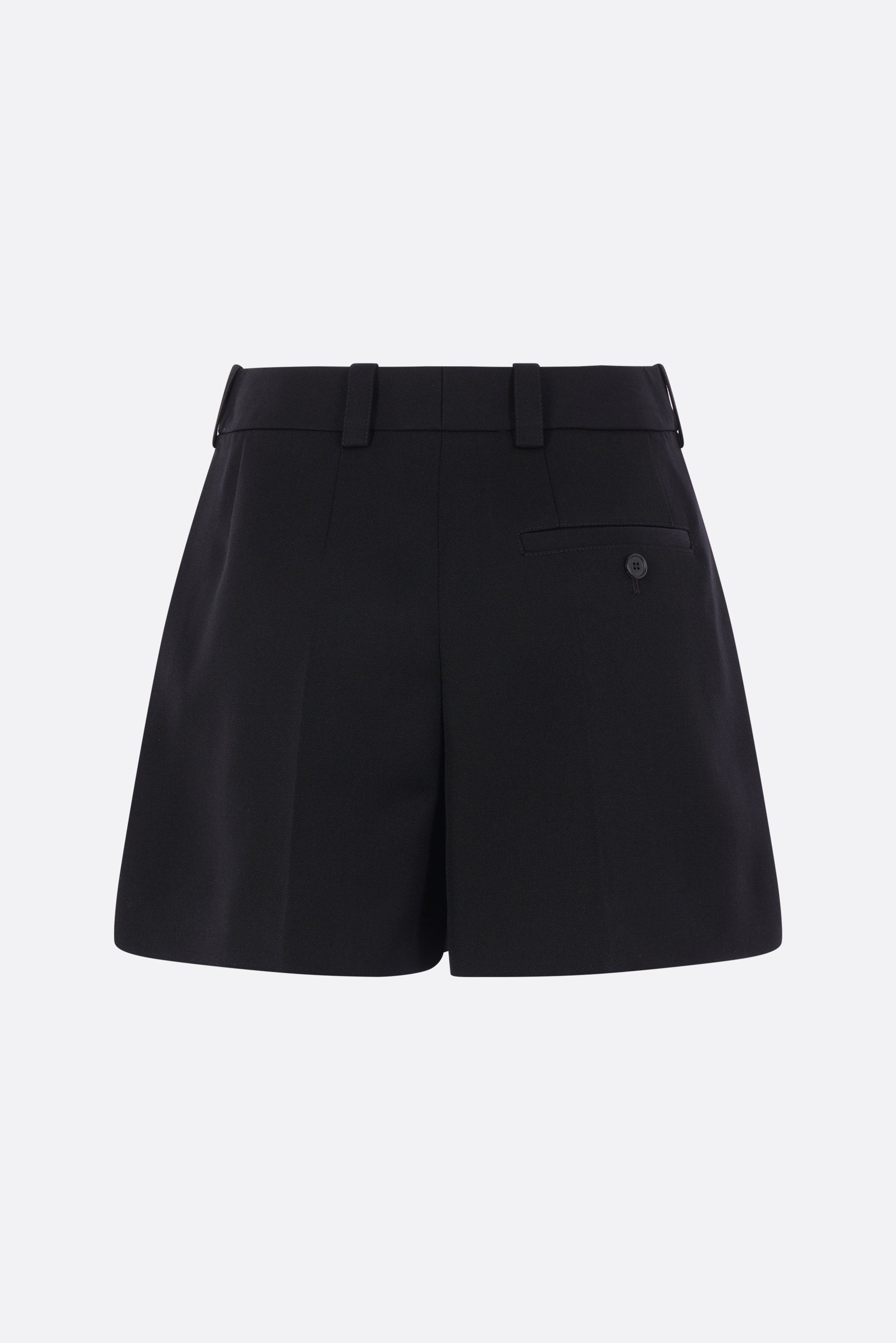 pleated shorts in wool