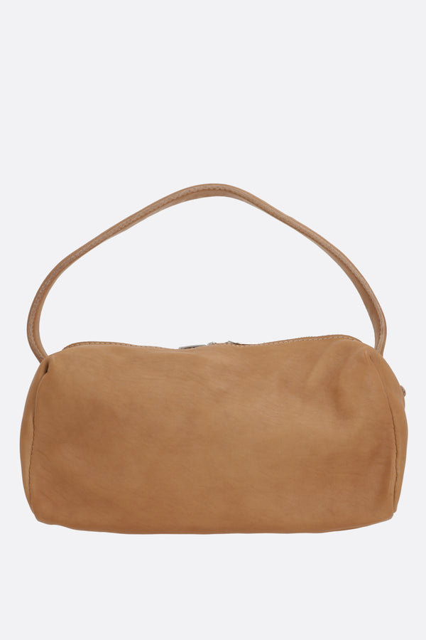 grainy leather handbag