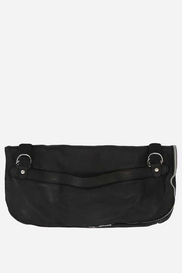 smooth leather messenger bag