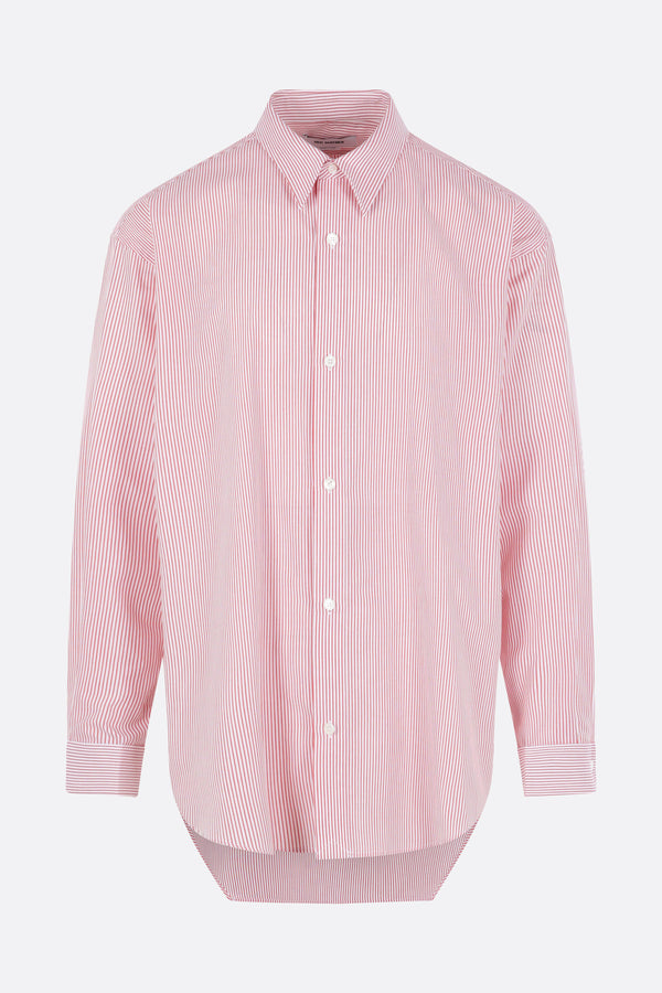 oversized shirt in striped cotton blend