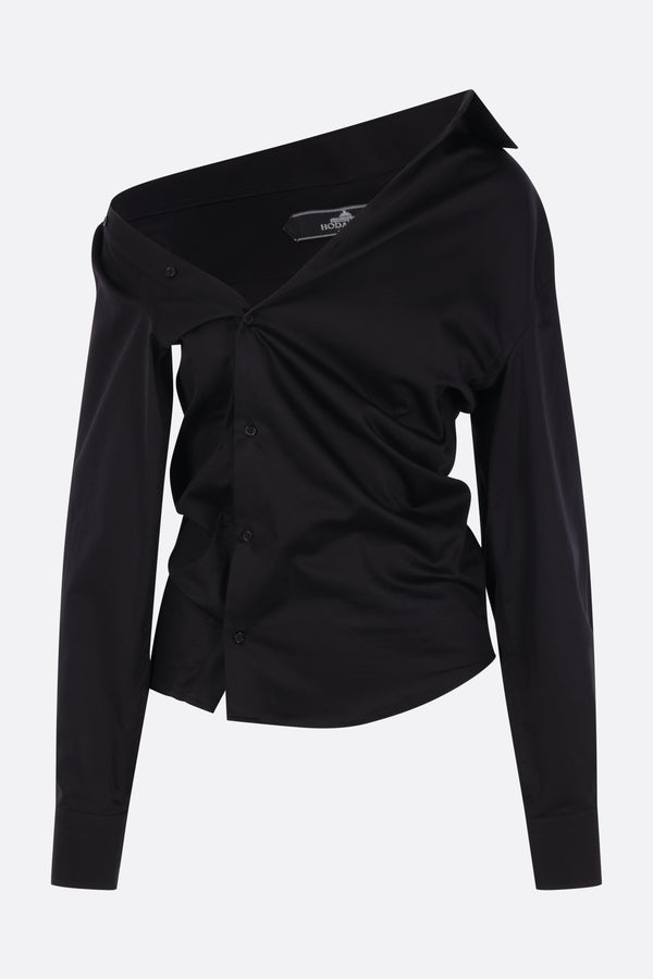 camicia asimmetrica in popeline
