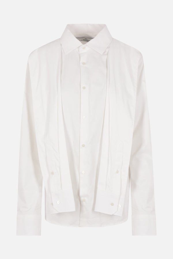 poplin shirt with decorative sleeves