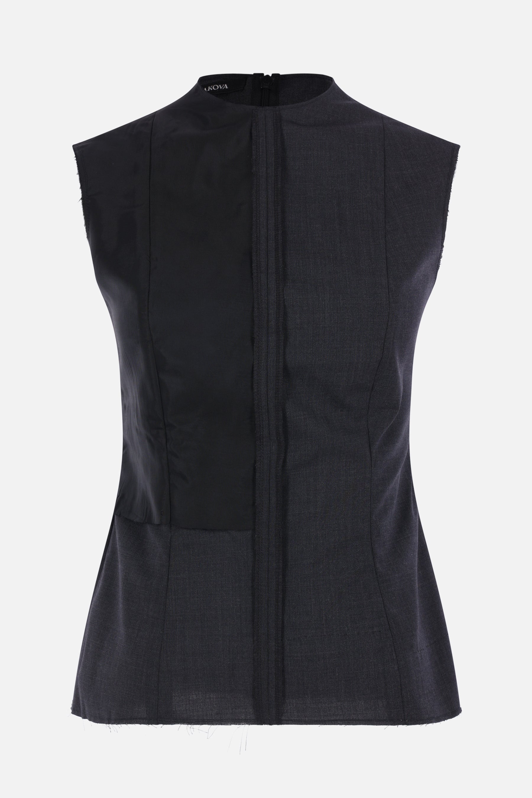 Iso sleeveless top in wool blend