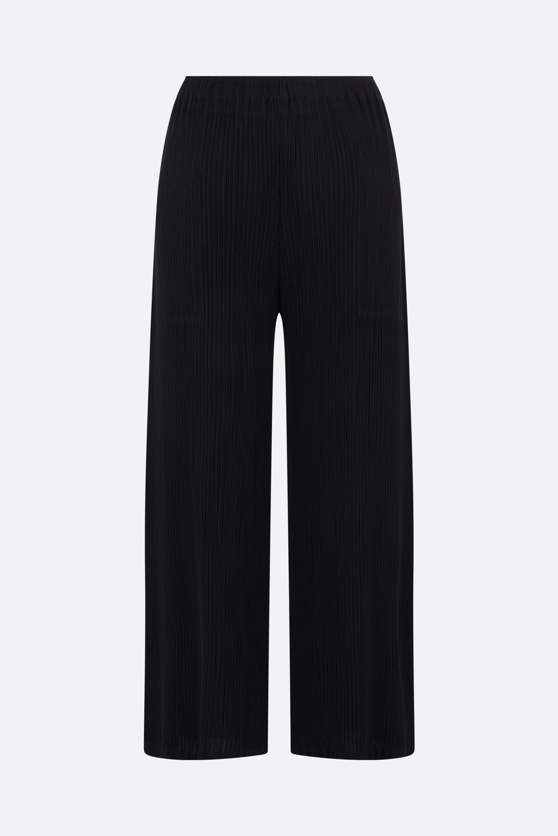 Hatching Bottoms cropped trousers in pleated crepe