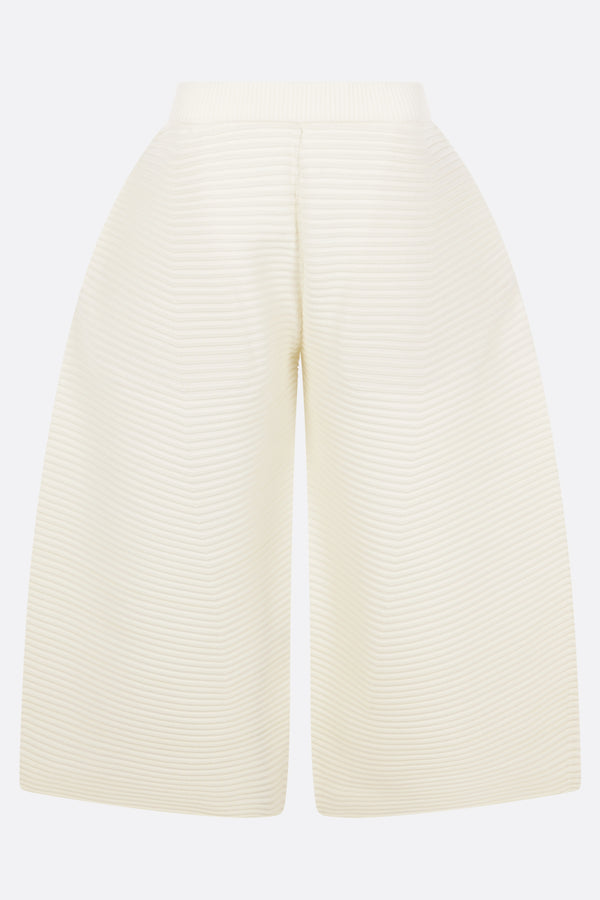 Corrugated Knit cropped trousers