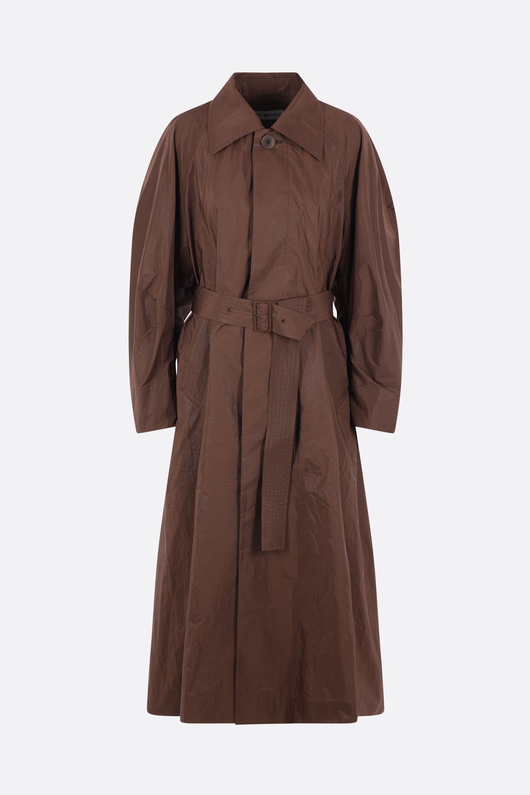 Akimbo oversized trench coat in taffeta with belt