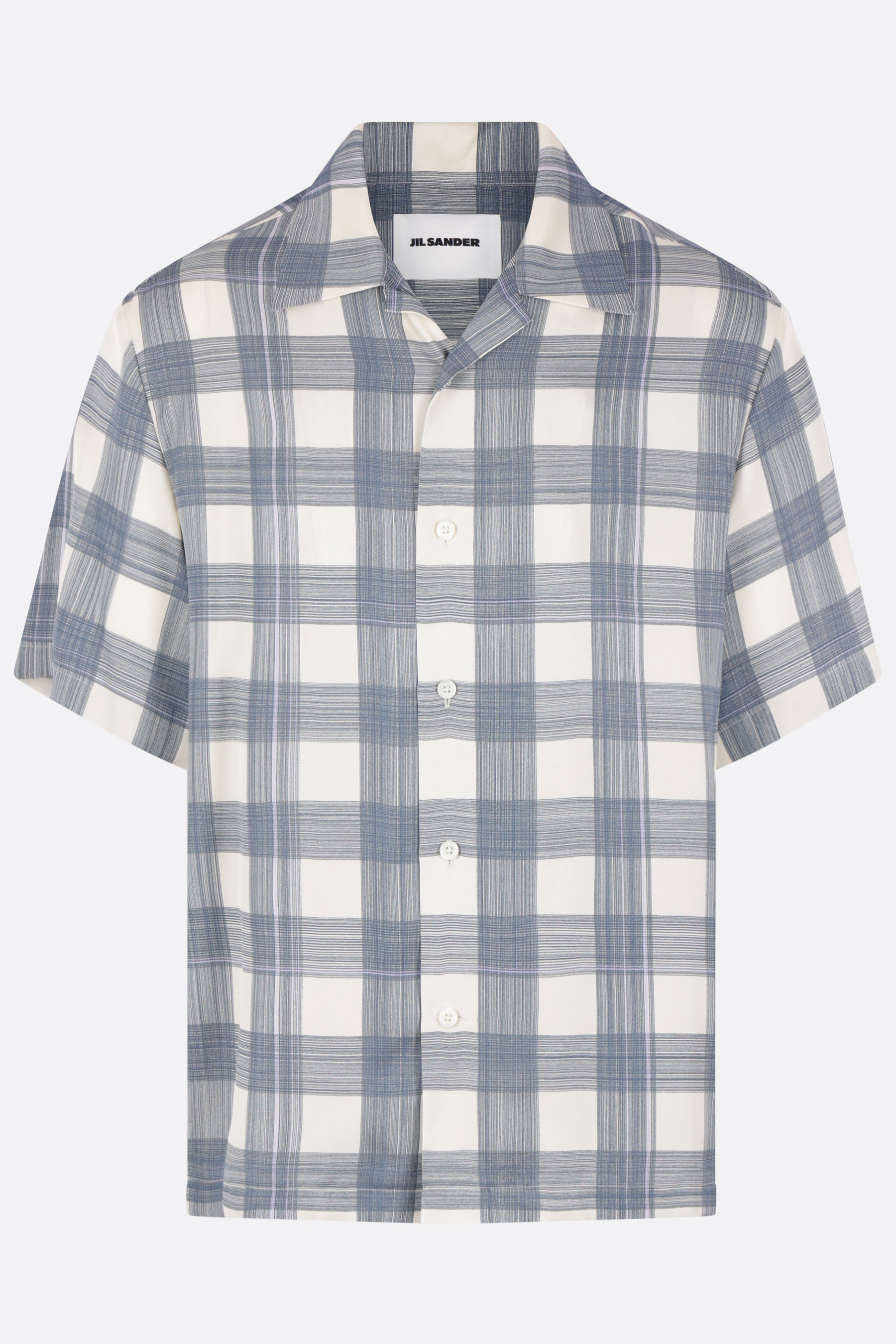 camicia a maniche corte in twill check