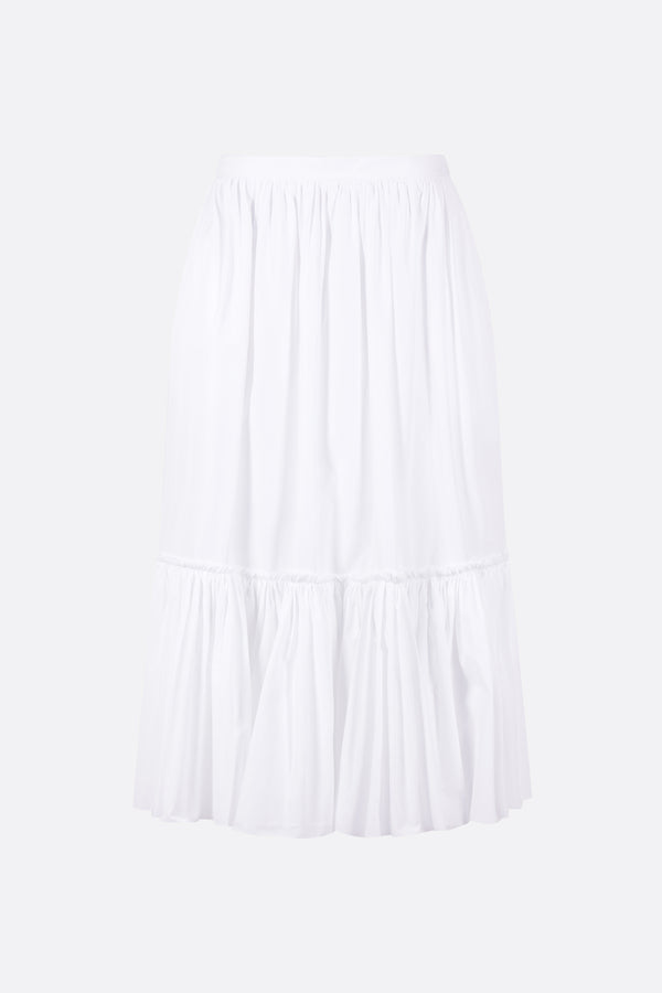 poplin midi skirt