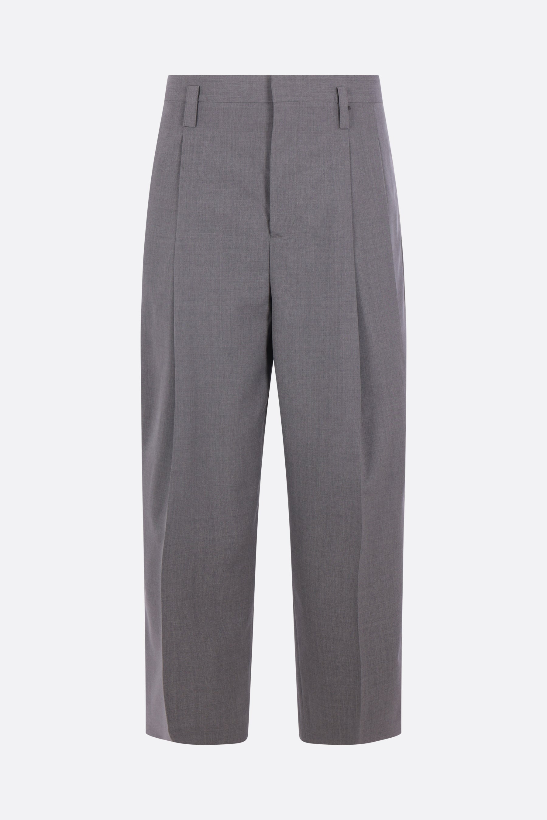 wool pleated trousers