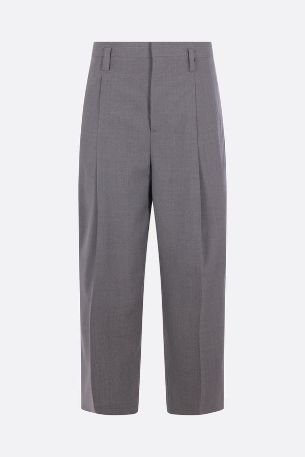 wool pleated trousers