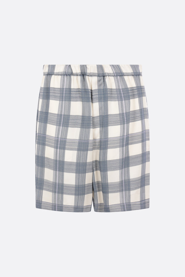 check twill shorts