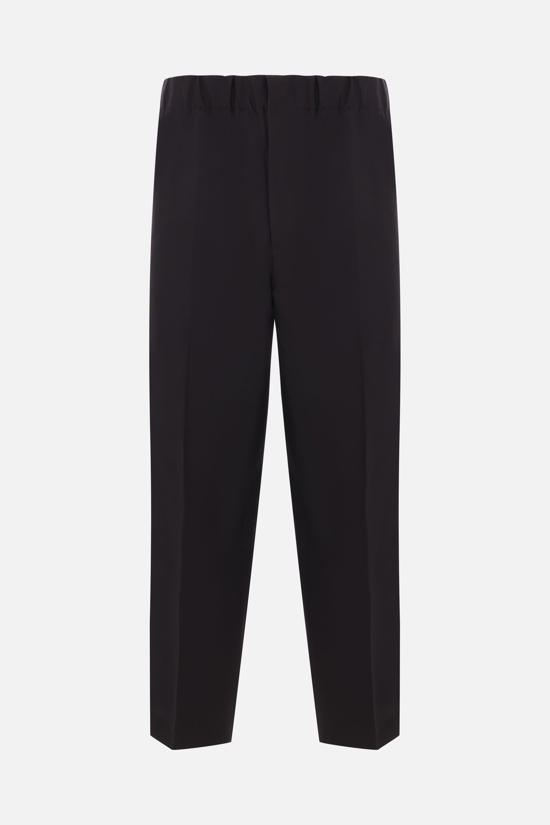 compact cotton cropped trousers