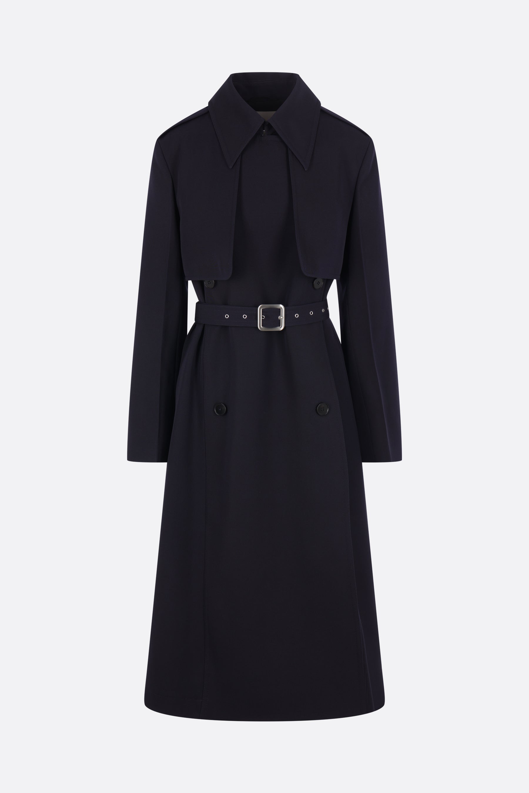 trench doppiopetto in gabardine