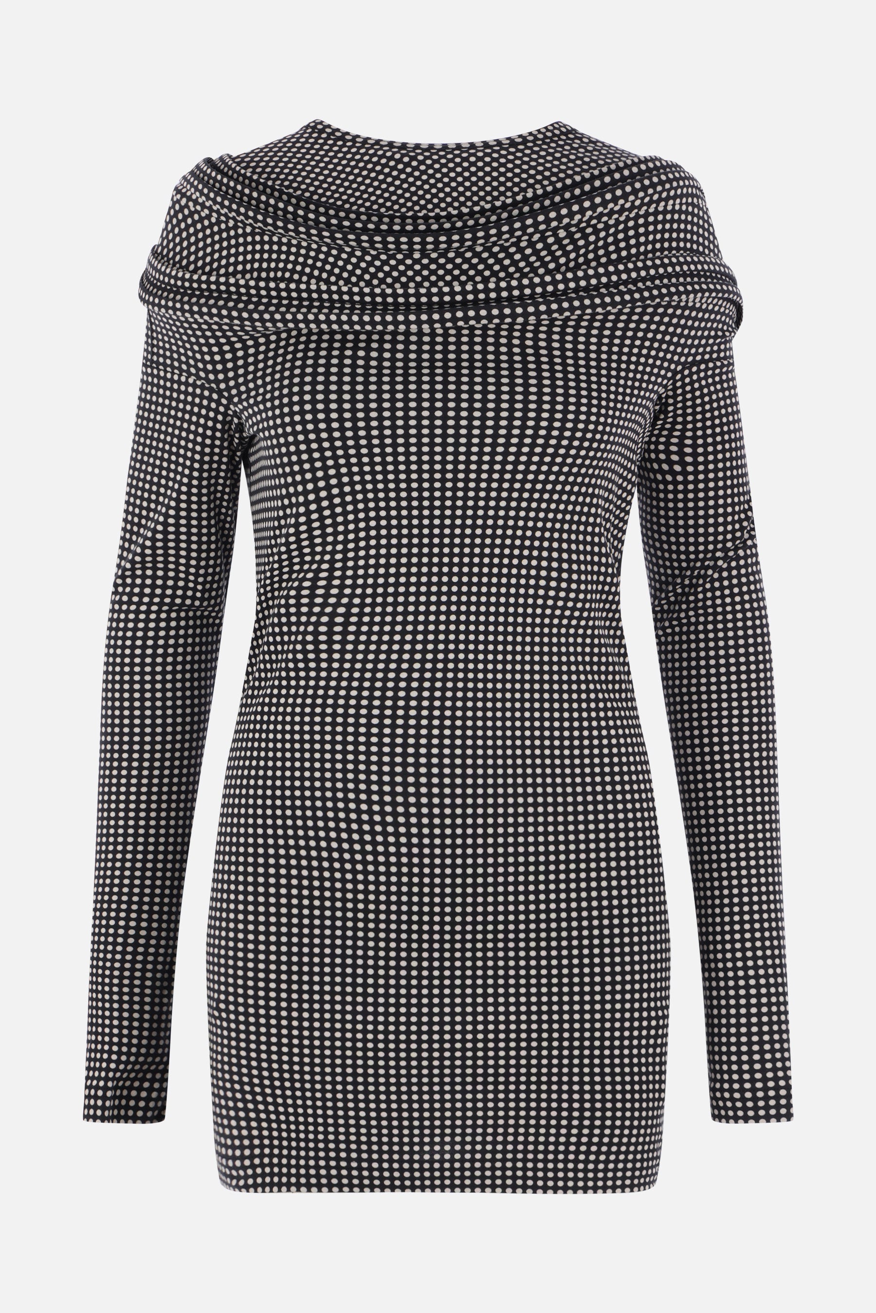 t-shirt a maniche lunghe in jersey a pois