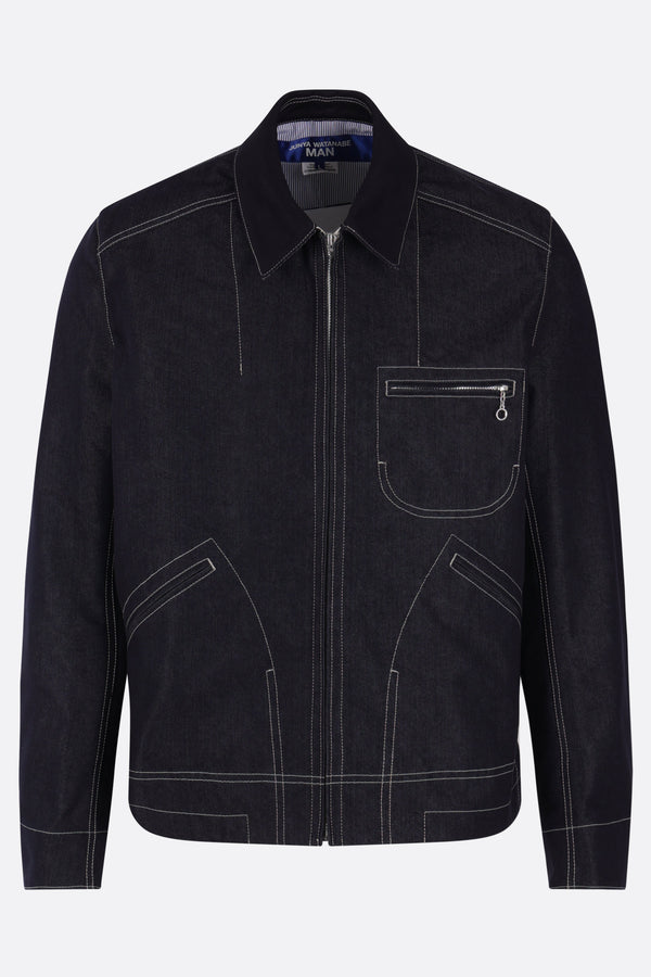 full-zip jacket in denim