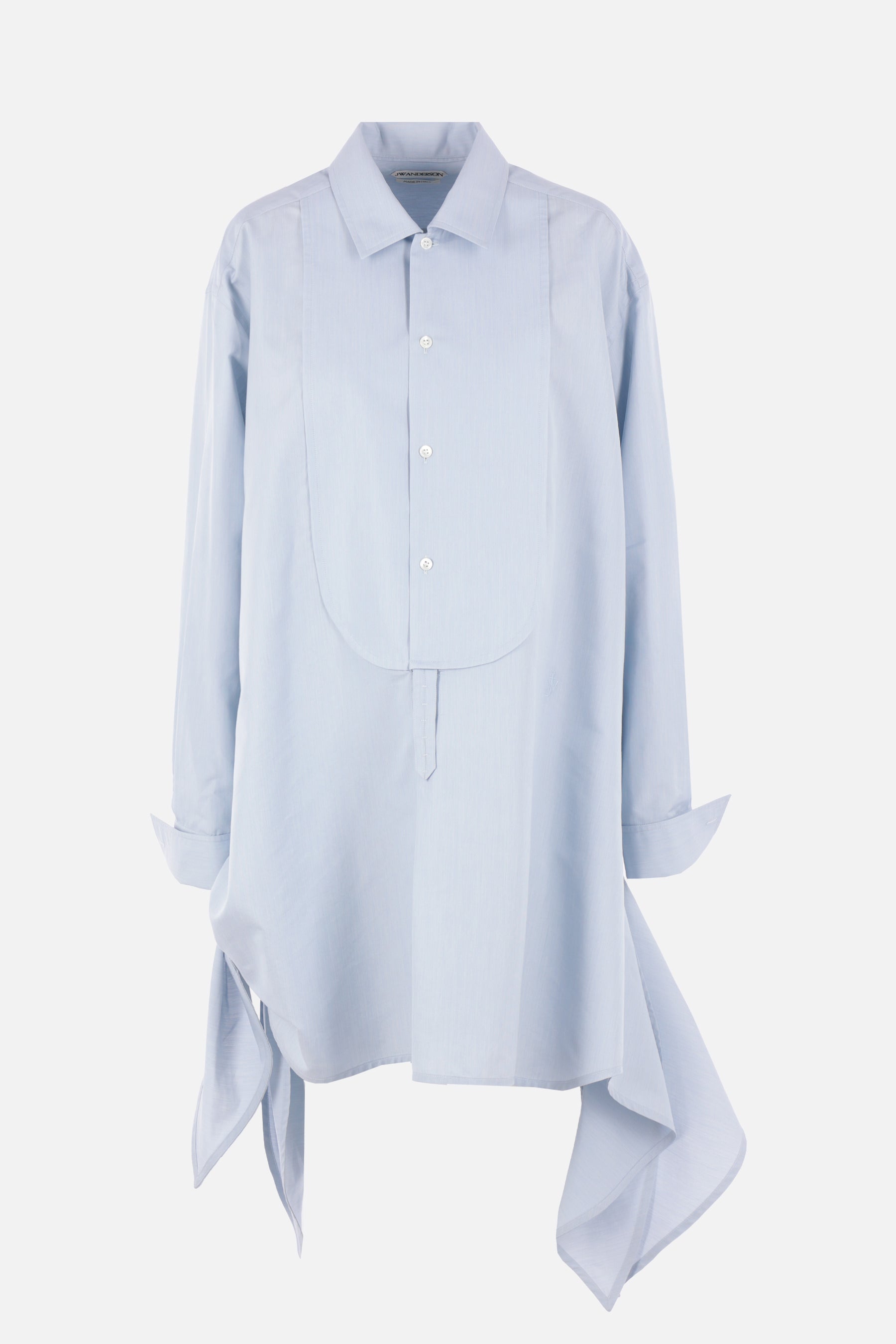 poplin shirt dress with knotted details