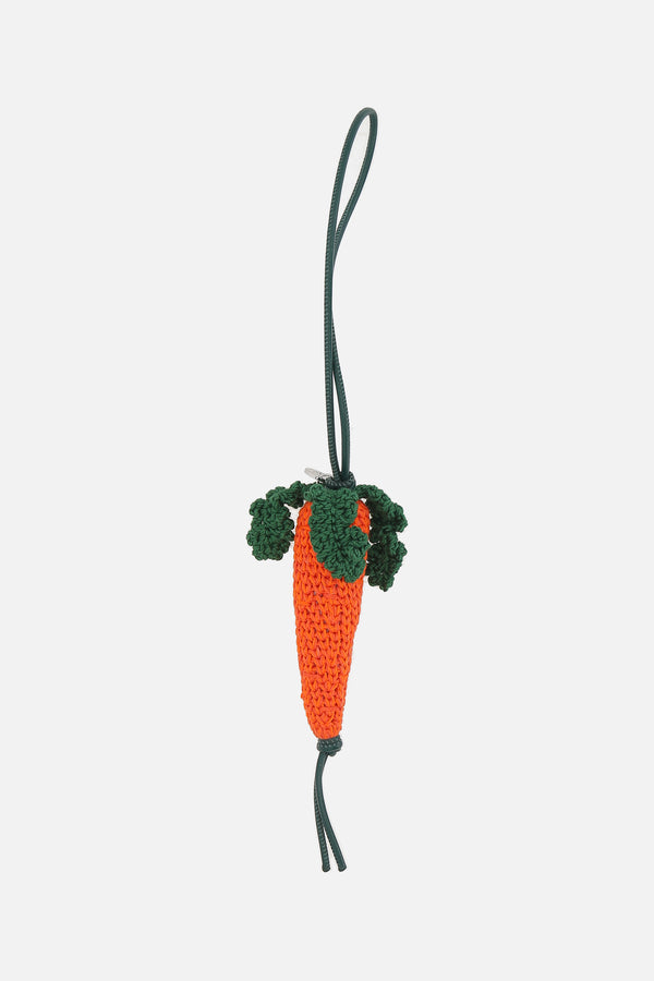 Carrot bag charm in crochet