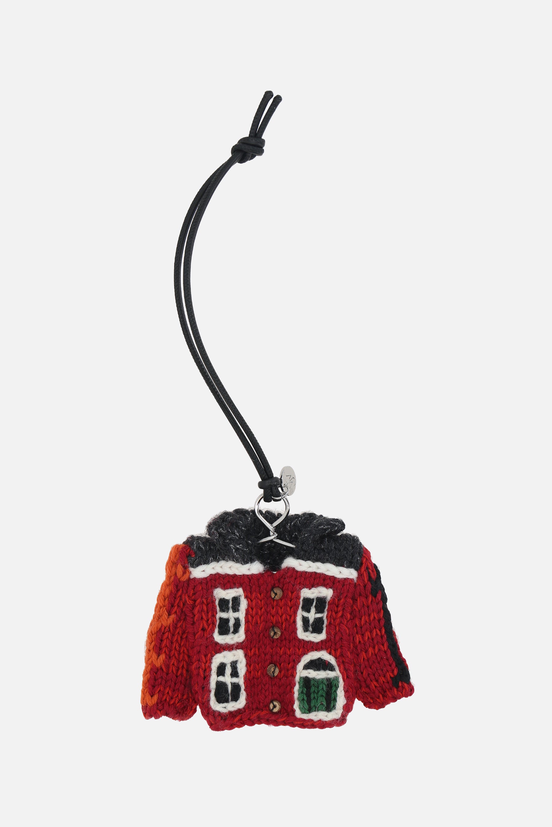 House Cardigan bag charm in crochet