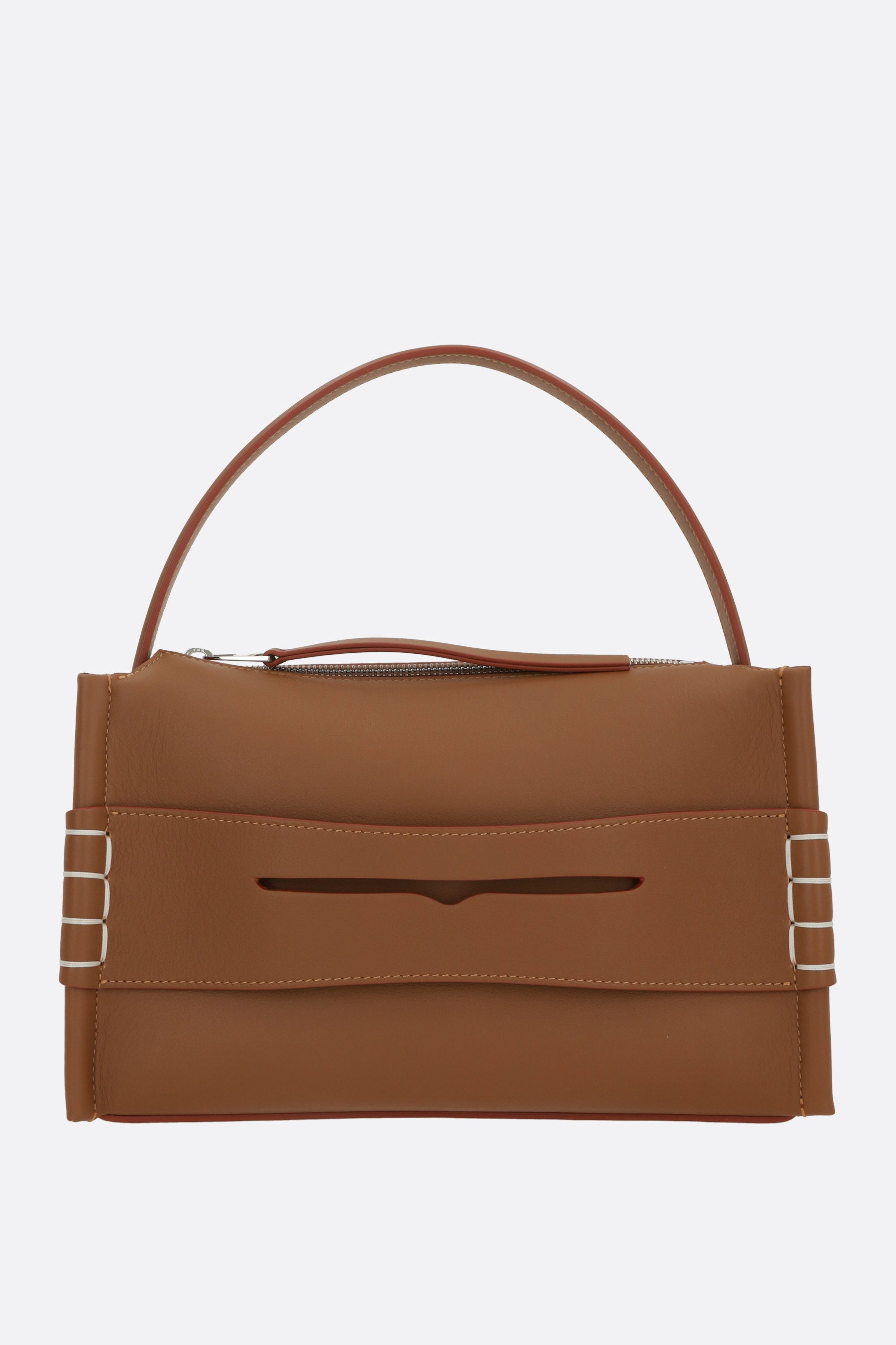 Loafer handbag in smooth leather