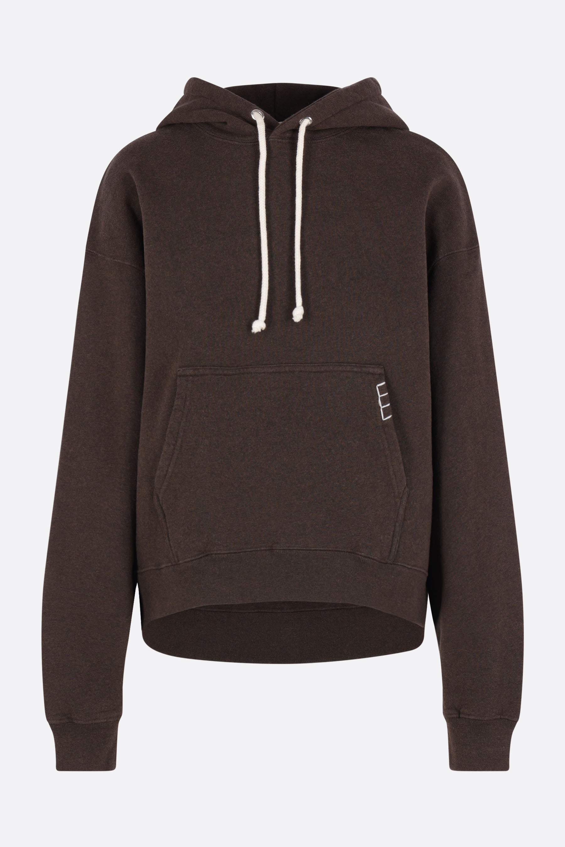 cropped hoodie in jersey