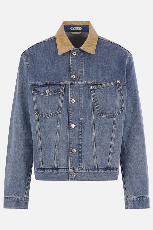 corduroy collar jacket in denim