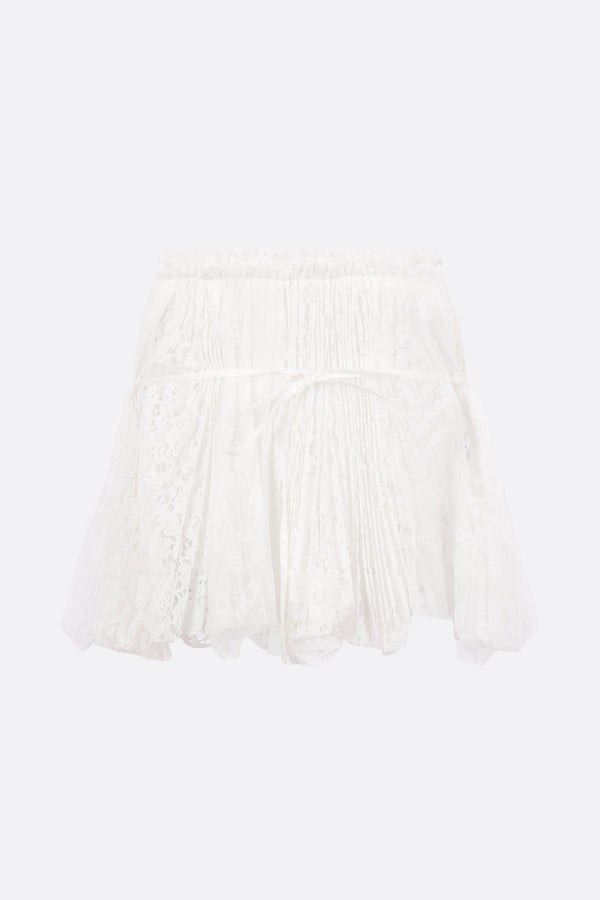 Curtain mini skirt in lace
