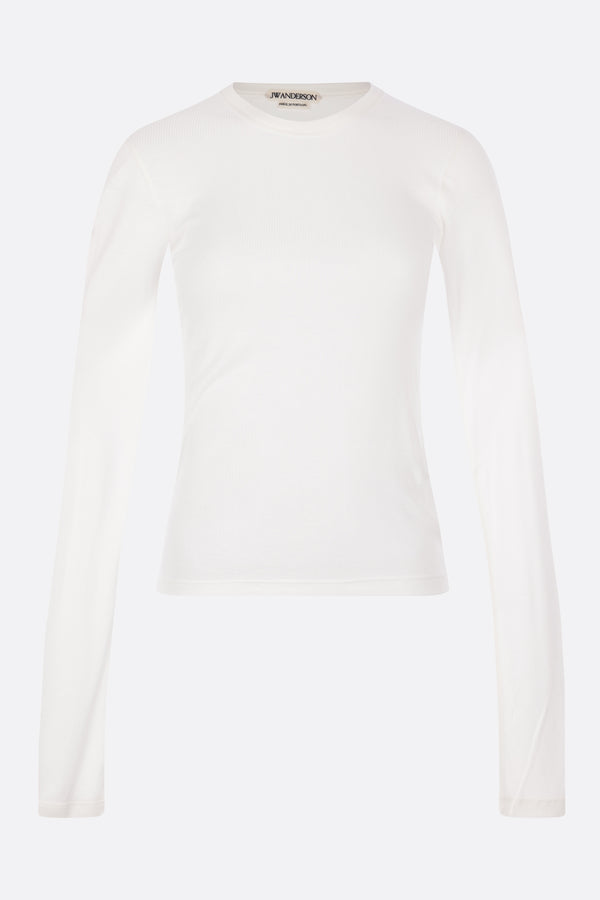 long-sleeve t-shirt in rib jersey