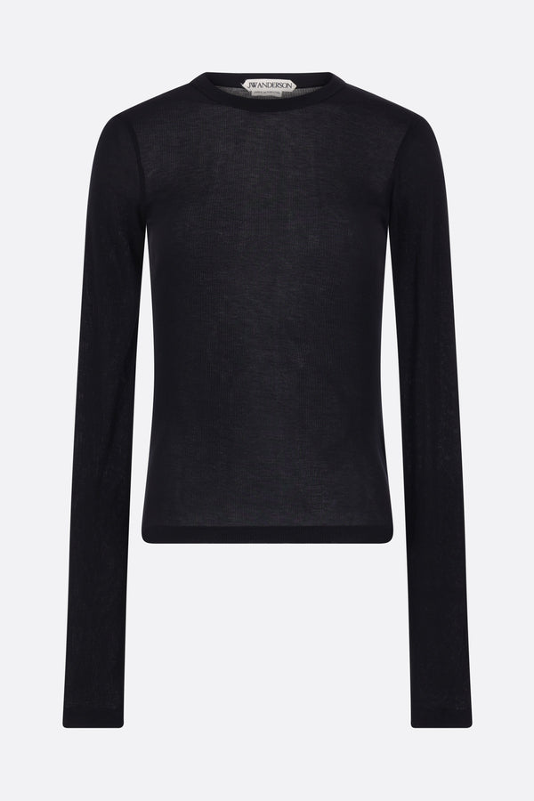 long-sleeve t-shirt in rib jersey