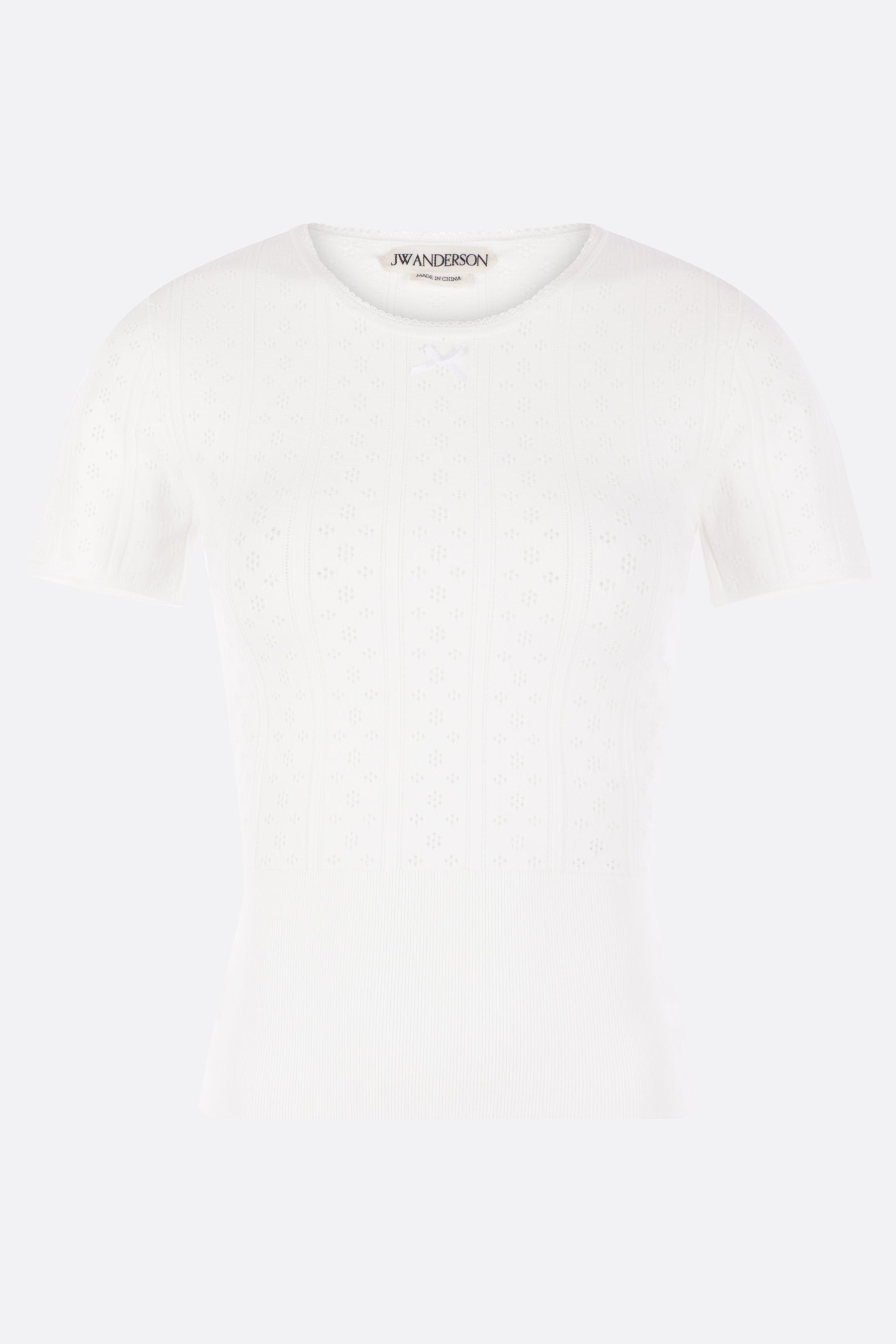pointelle knit t-shirt