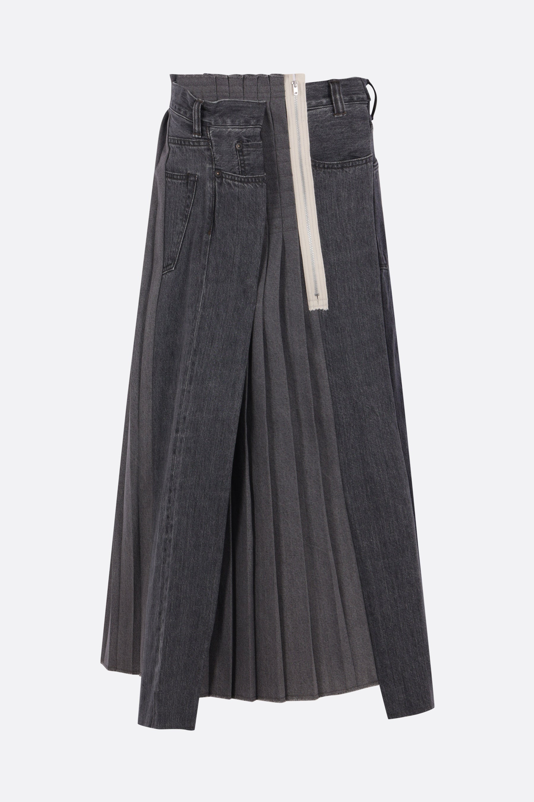 Remake Mark VI long skirt in denim
