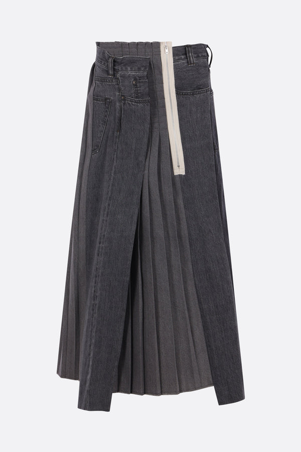 Remake Mark VI long skirt in denim