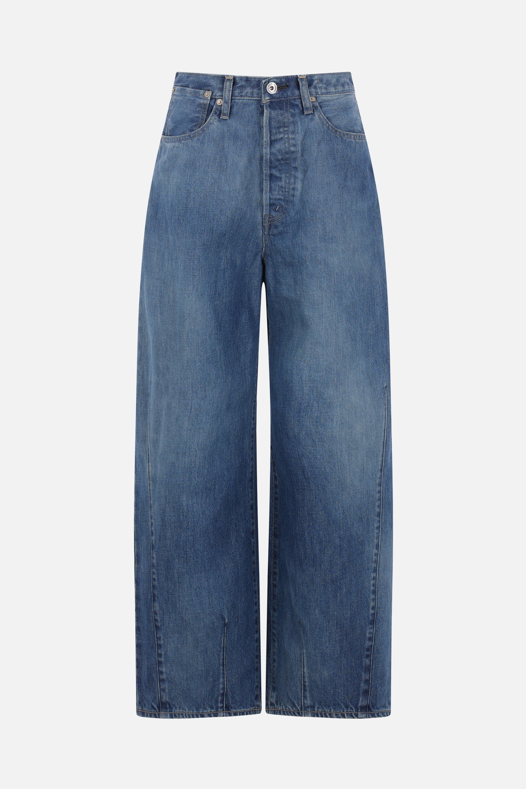 Structure wide-leg jeans in denim