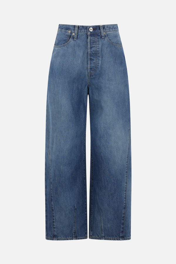 Structure wide-leg jeans in denim