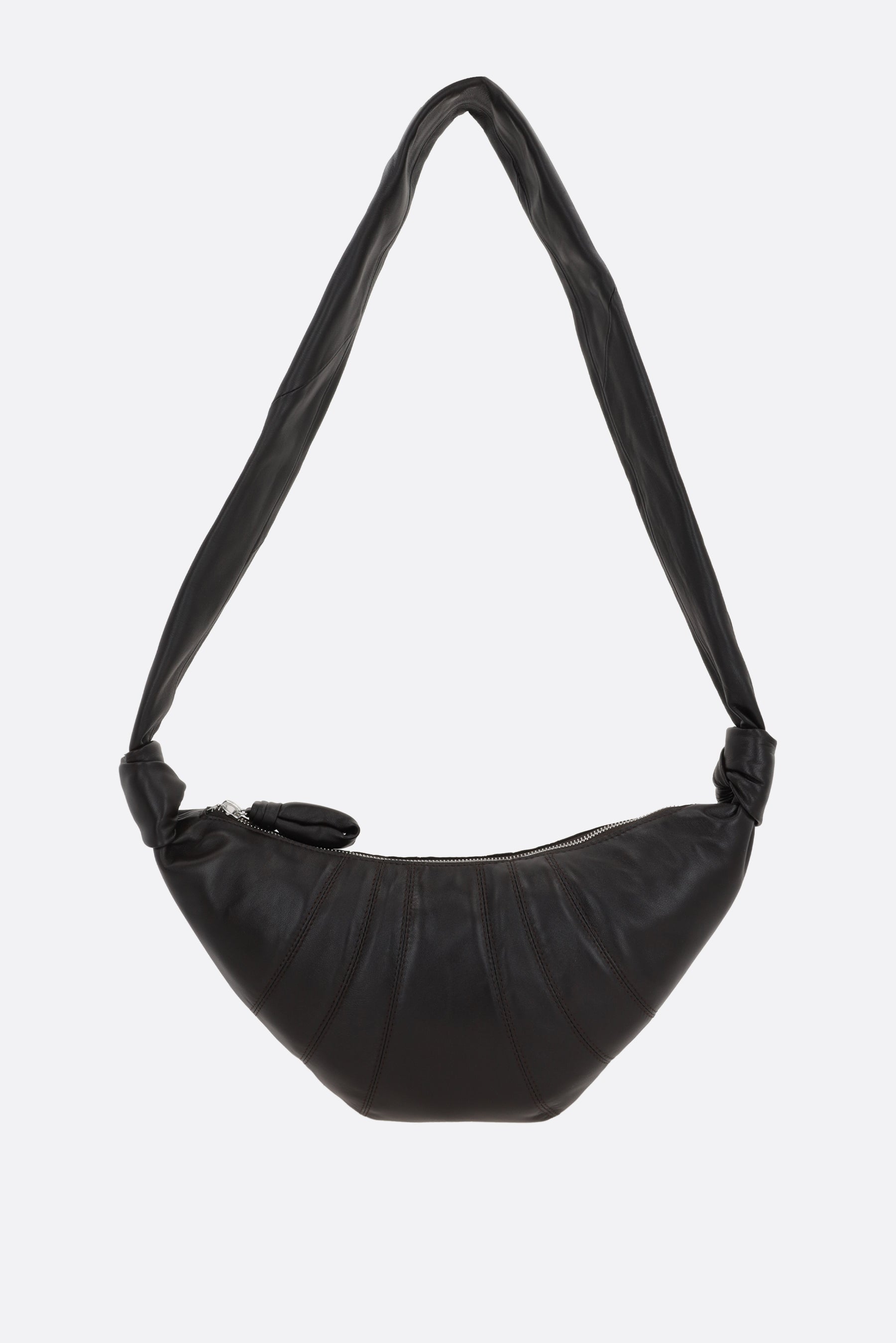 Croissant small shoulder bag in nappa