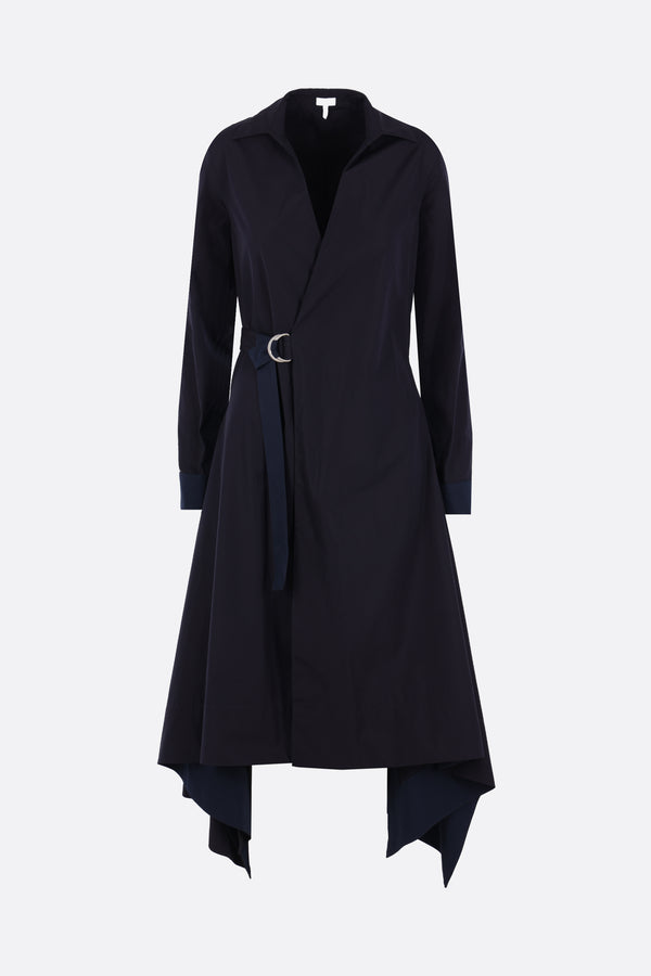 poplin wrap dress