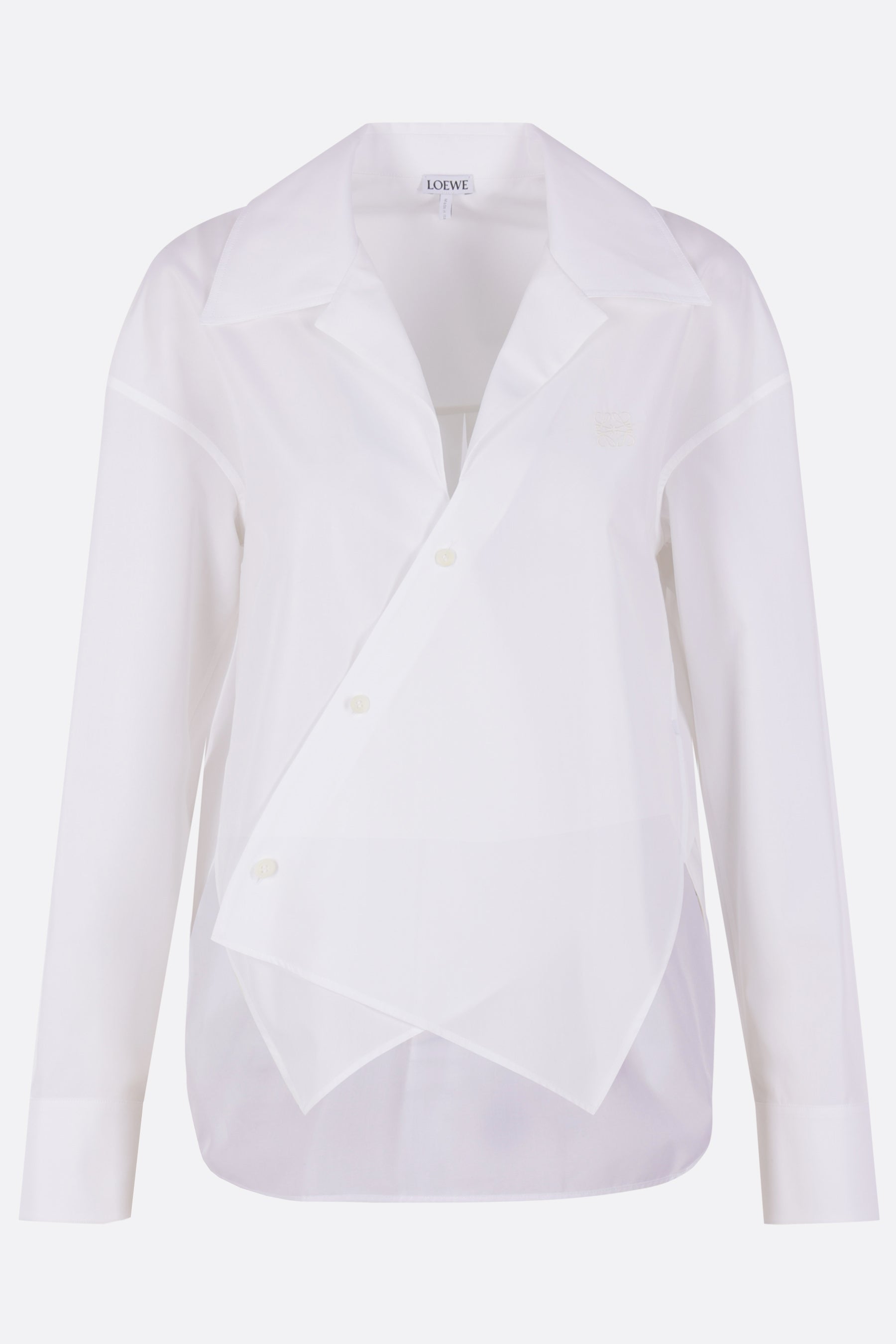 camicia asimmetrica in popeline