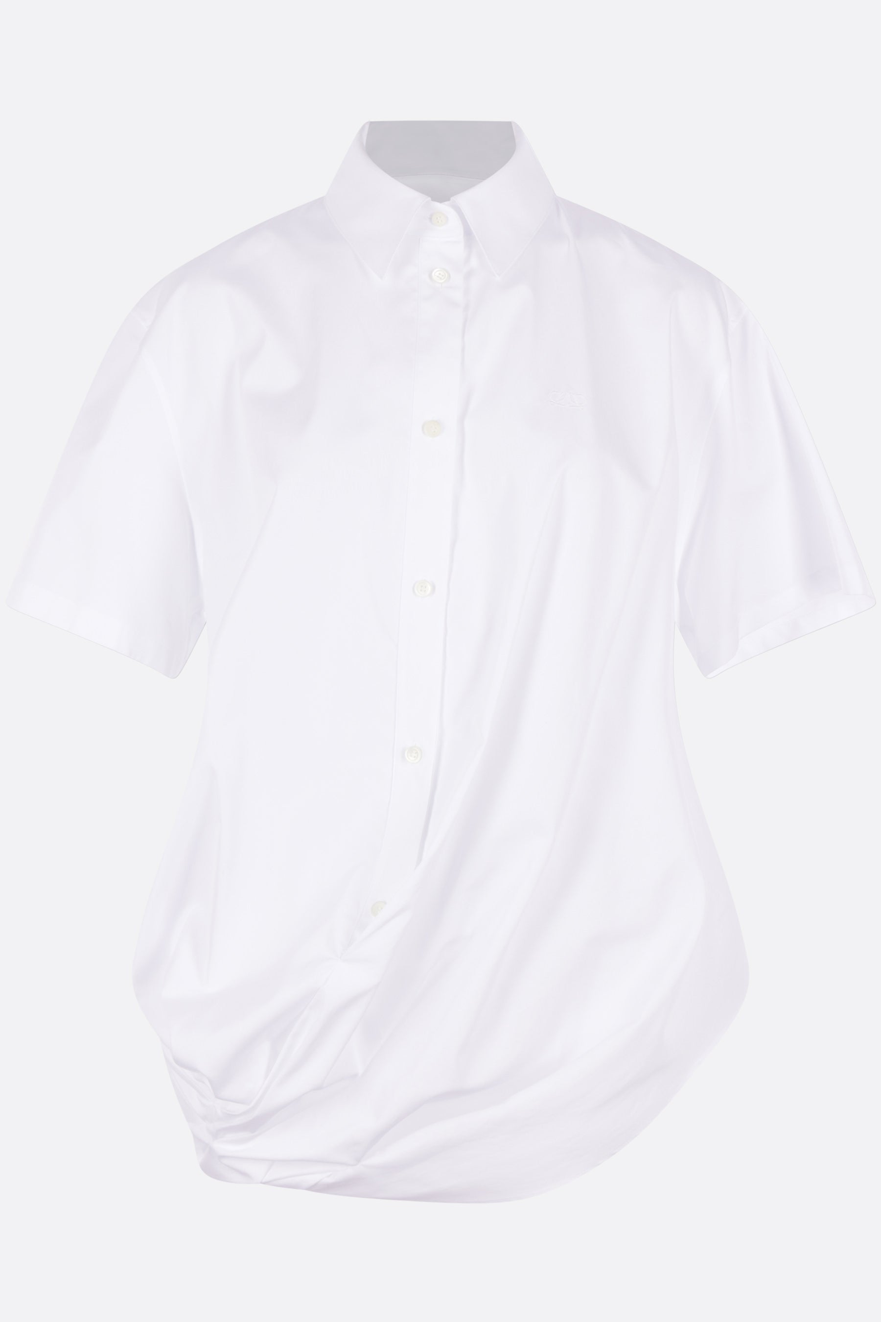 short-sleeve shirt in poplin