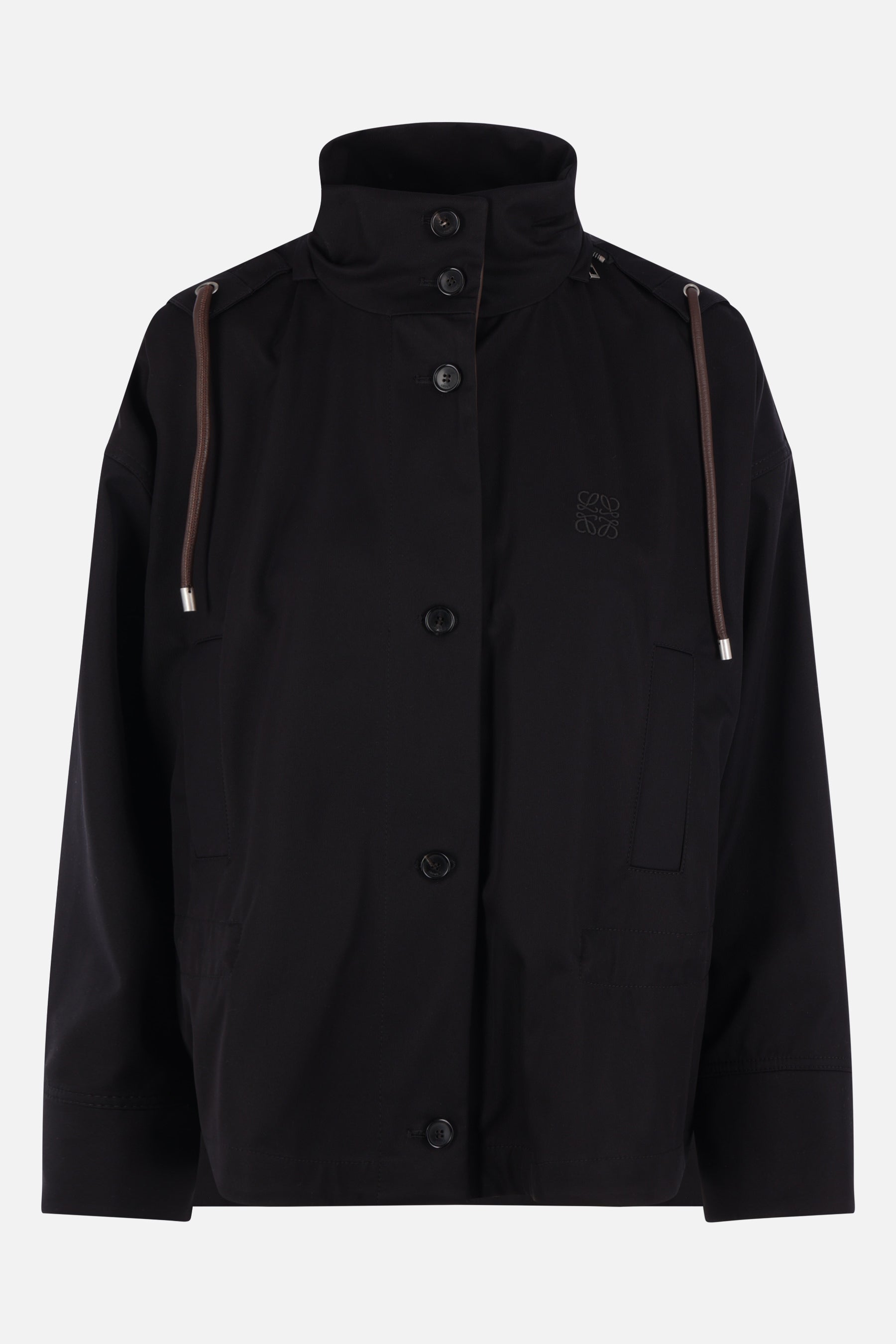 cotton and silk hooded jacket